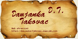 Damjanka Takovac vizit kartica